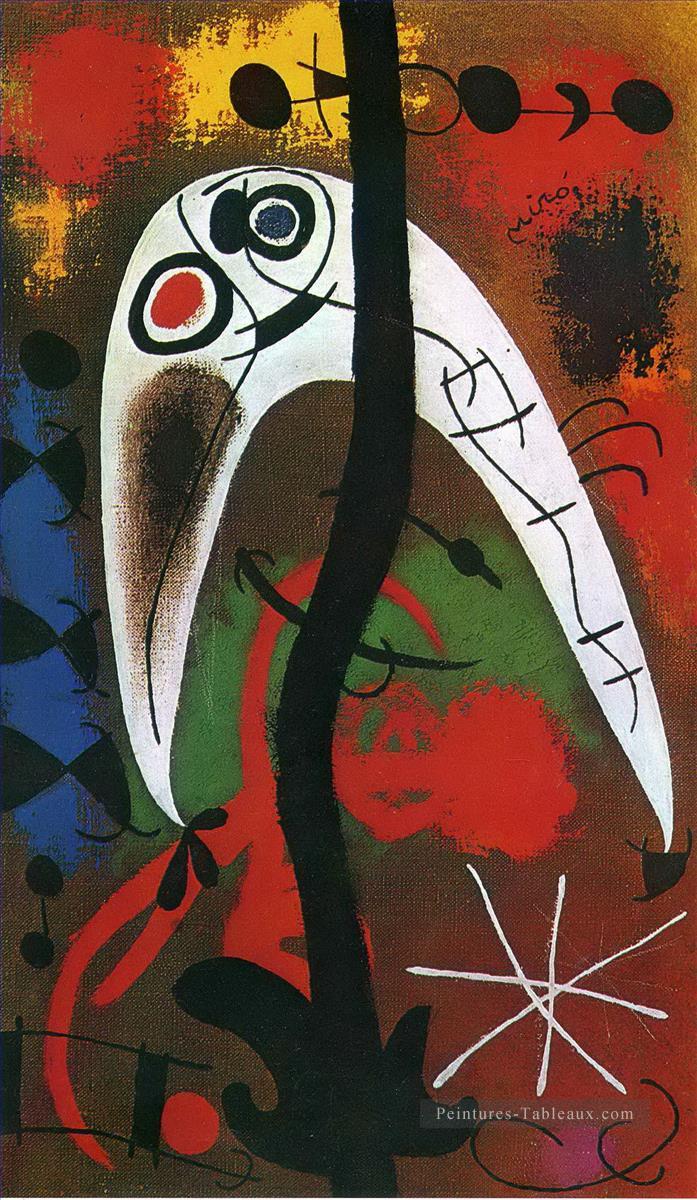 Femme et oiseau dans la nuit 4 Joan Miro Peintures à l'huile
